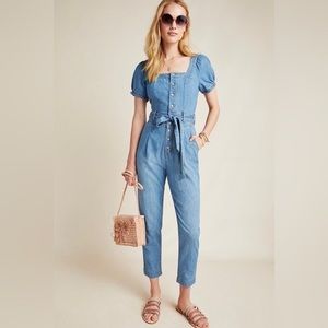 Pilcro and the Letterpress short sleeve jumpsuit